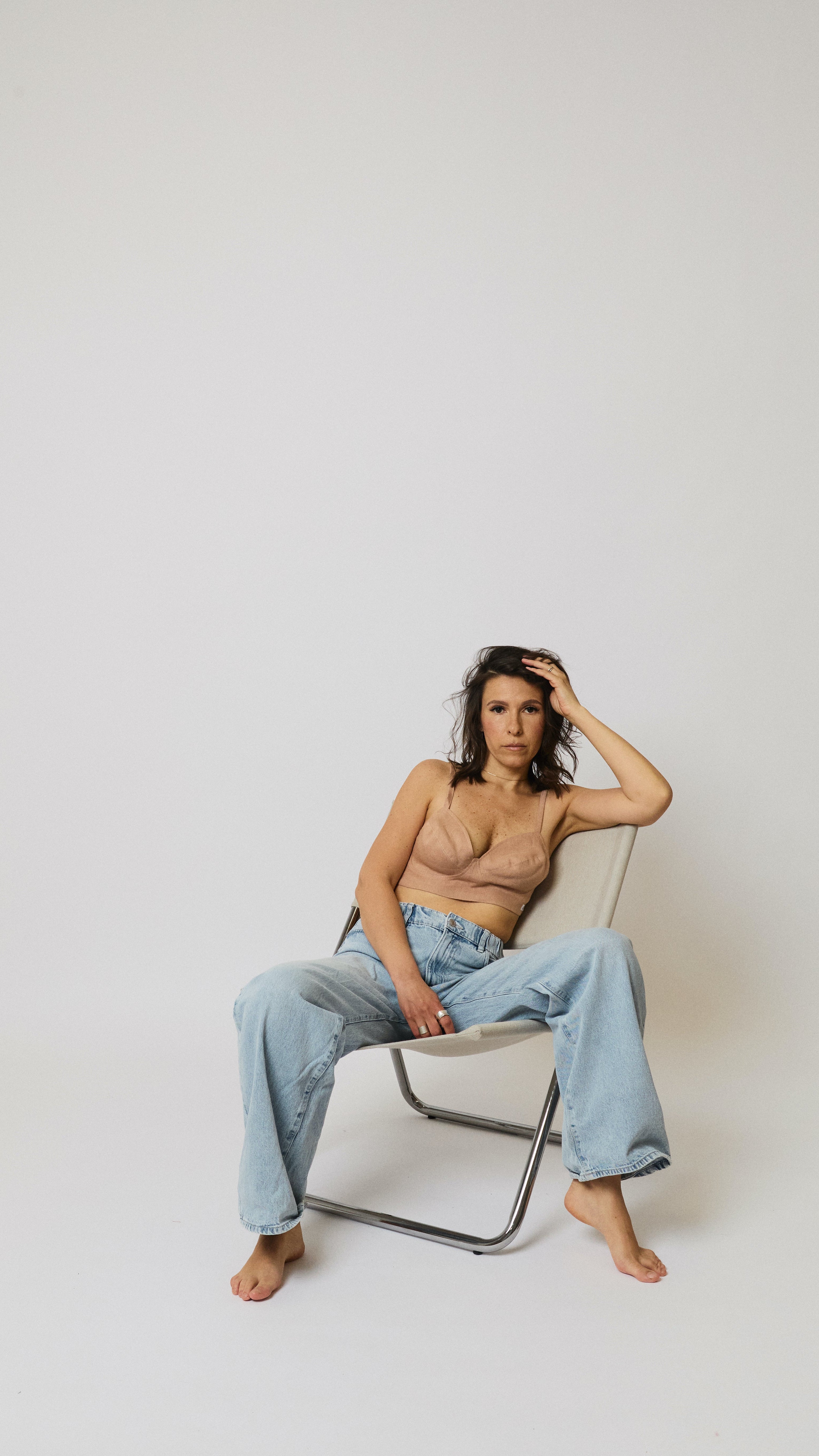 Gaia wireless everyday bra in linen by NOMÈI