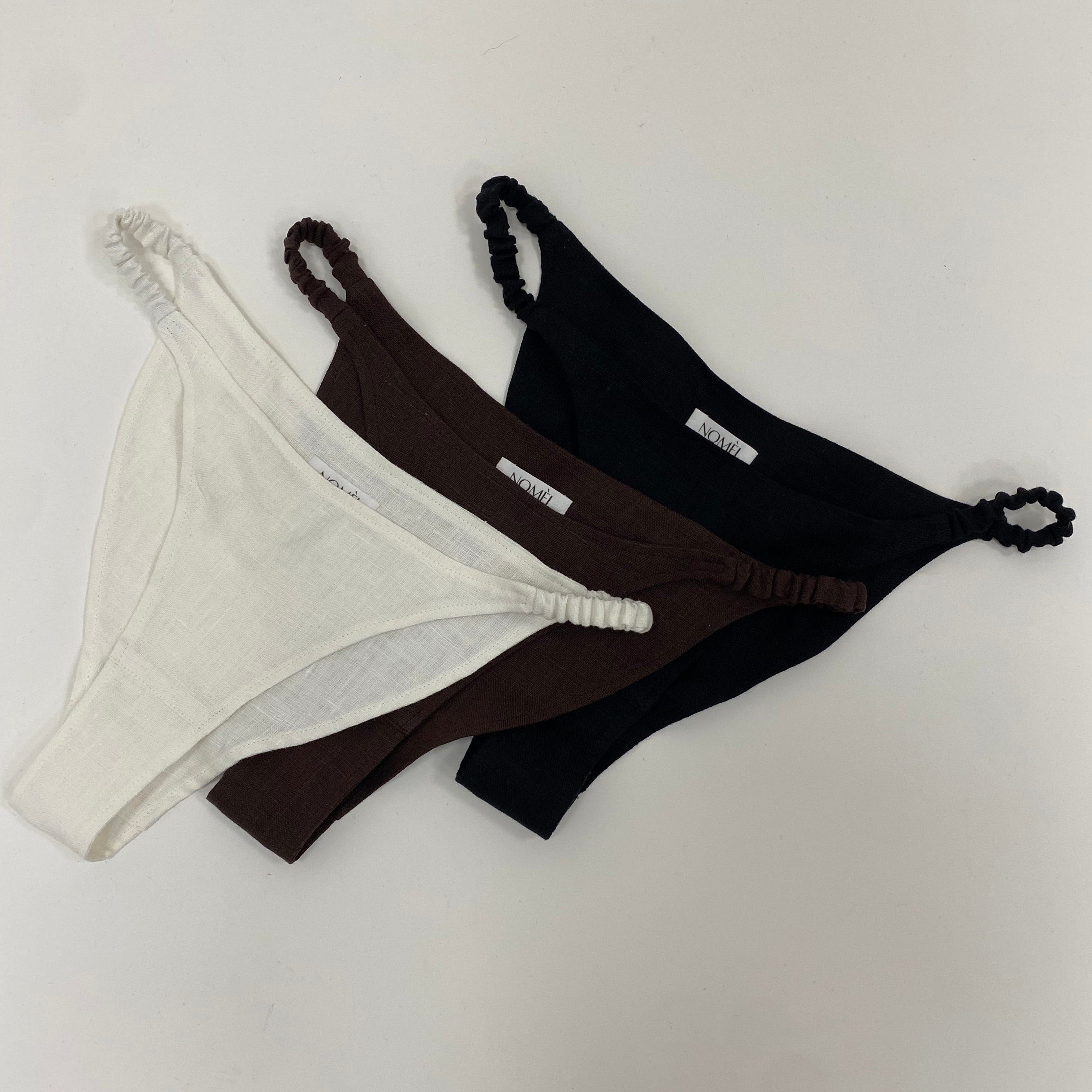 Aine bikini briefs in soft Lithuanian linen by NOMÈI