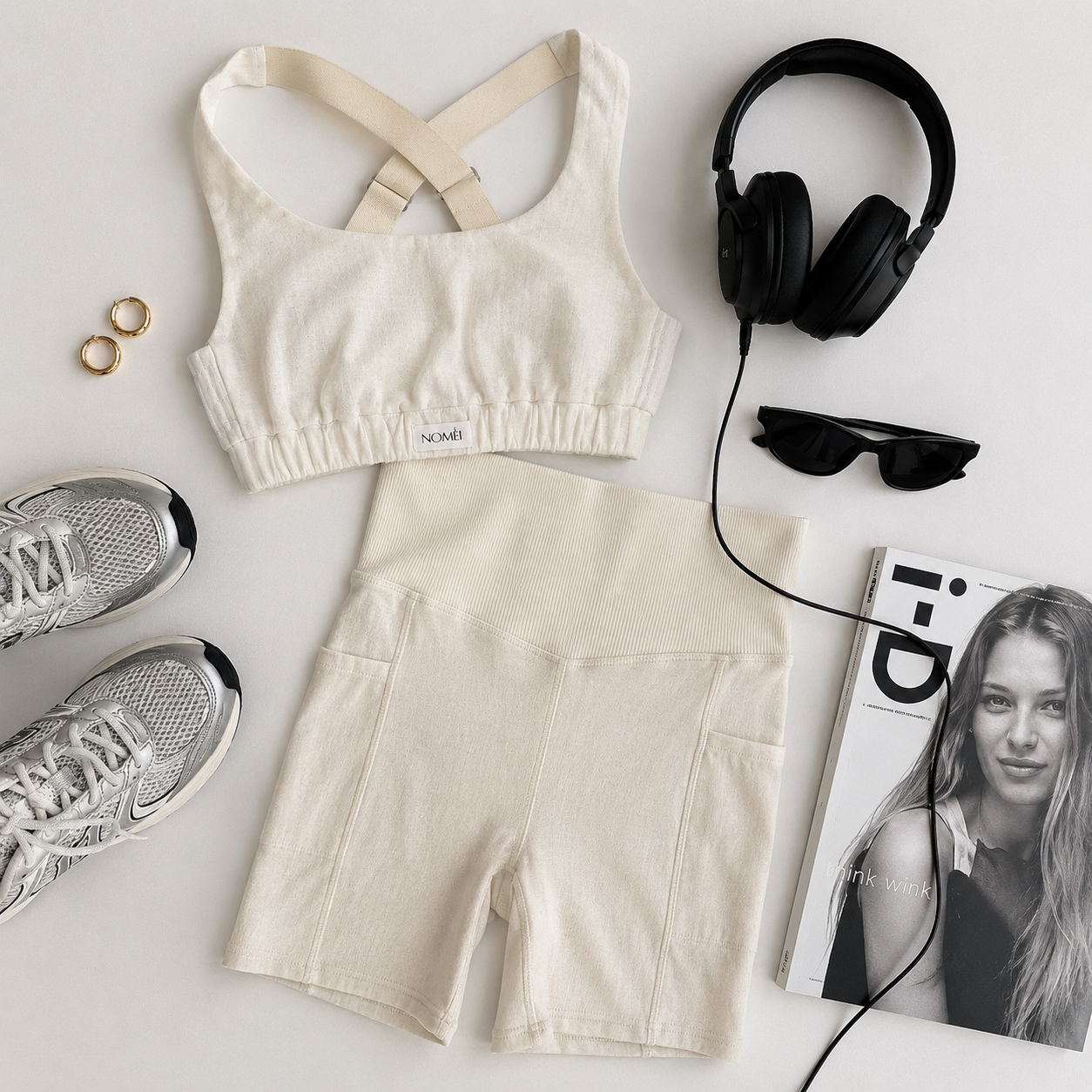 Flora linen sports bra by NOMÈI